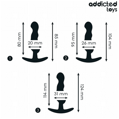 ADDICTED TOYS - CONJUNTO DE 3 PLUG ANAL MODELO 1