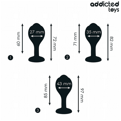 ADDICTED TOYS - CONJUNTO DE 3 PLUG ANAL COM JOIA
