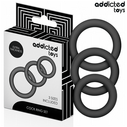 ADDICTED TOYS - CONJUNTO DE ANÉIS DE SILICONE MODELO 1