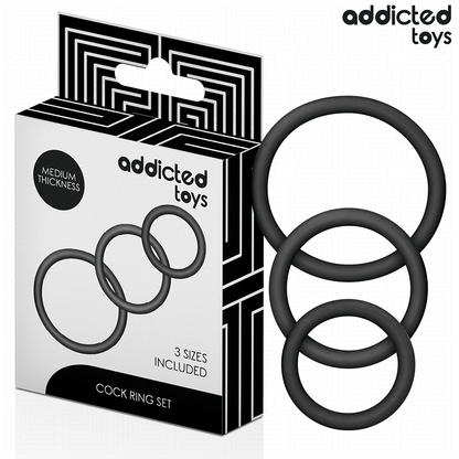 ADDICTED TOYS - CONJUNTO DE ANÉIS DE SILICONE MODELO 2