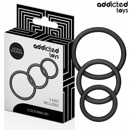 ADDICTED TOYS - CONJUNTO DE ANÉIS DE SILICONE MODELO 2