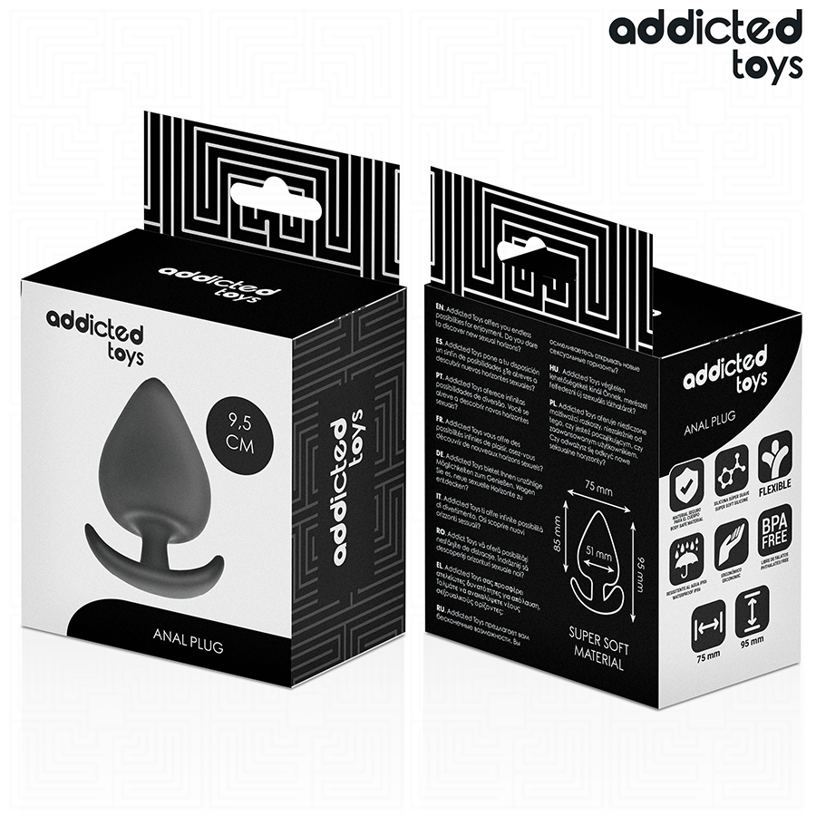 ADDICTED TOYS - PLUG ANAL TAMANHO XL 9.5 CM
