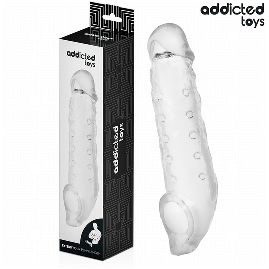 ADDICTED TOYS - EXTENSÃO DE PÊNIS TRANSPARENTE TAMANHO S 23 CM