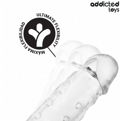 ADDICTED TOYS - EXTENSÃO DE PÊNIS TRANSPARENTE TAMANHO S 23 CM