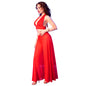 CHILIROSE - CR 4857 CONJUNTO DE BLUSA E CALÇA VERMELHA TAMANHO M