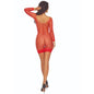 PASSION - BS108 BODYSTOCKING GRID VERMELHO