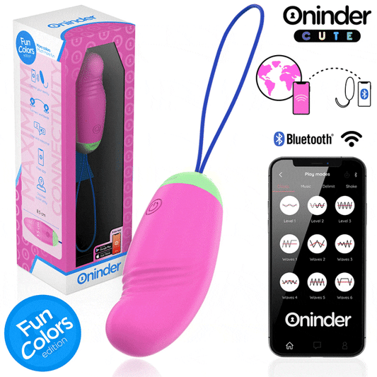 ONINDER CUTE - OVO VIBRO-GIRATÓRIO LOVE PLEASURE 360 SILICONE - APLICATIVO MUNDIAL GRATUITO