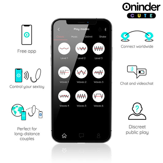 ONINDER CUTE - OVO DE SILICONE VIBRO-GIRATÓRIO LOVE PLEASURE - APLICATIVO MUNDIAL GRATUITO