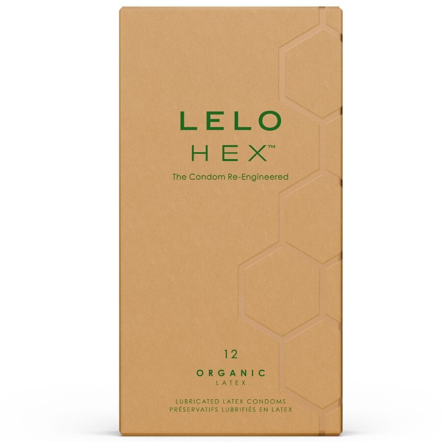 LELO - CAIXA DE PRESERVATIVOS ORGÂNICOS HEX 12 UNIDADES