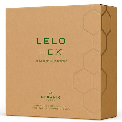 LELO - CAIXA DE PRESERVATIVOS ORGÂNICOS HEX 36 UNIDADES