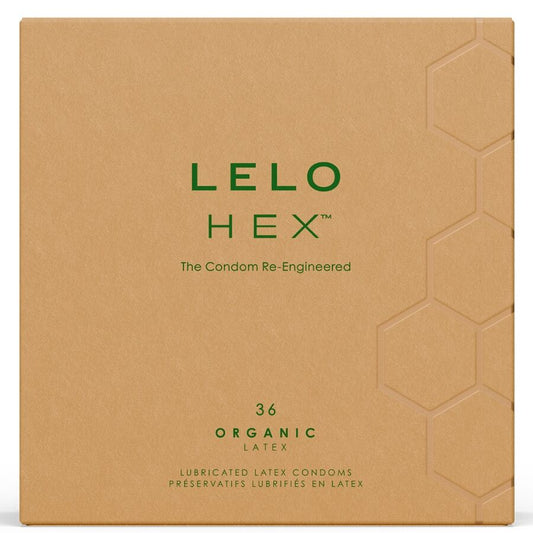 LELO - CAIXA DE PRESERVATIVOS ORGÂNICOS HEX 36 UNIDADES