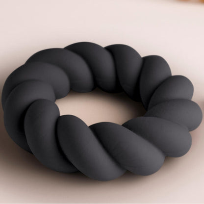 ROCKS-OFF - ANEL MASTURBADOR DE SILICONE PRETO TWIST