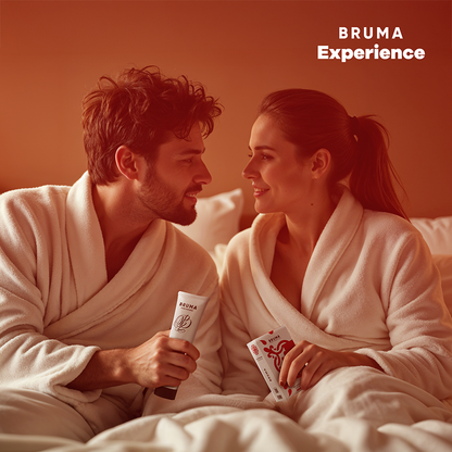 BRUMA XPERIENCE - KIT TENTAÇÃO DE MORANGO DOCE COM POTENCIALIZADOR DE ORGASMO