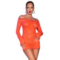 CHILIROSE - CR 4859 MINI VESTIDO LARANJA S