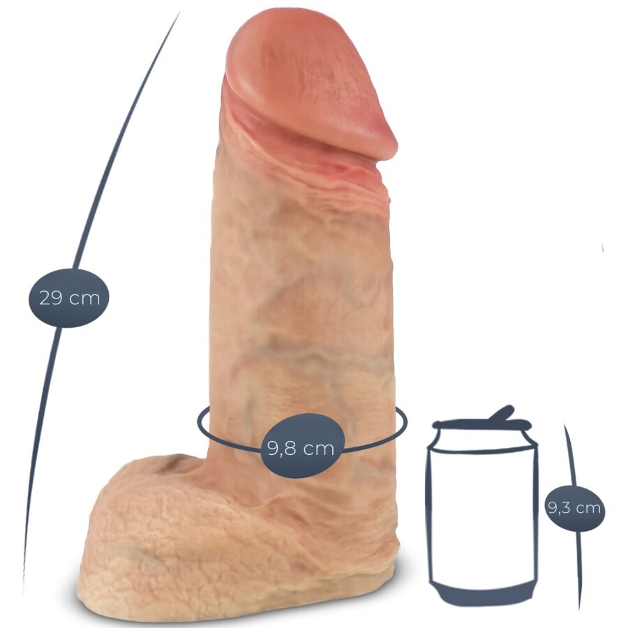 SILEXD - MODELO 1 PÊNIS REALISTA DE SILICONE XTREME PREMIUM 28 CM