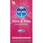 SKINS - DOTS & RIBS PREMIUM PRESERVATIVOS PACOTE COM 16
