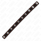 KINK - ANEL DE COURO PARA PÊNIS COM FECHO DE PRESSÃO FORRO VERMELHO 21 X 1,5 CM