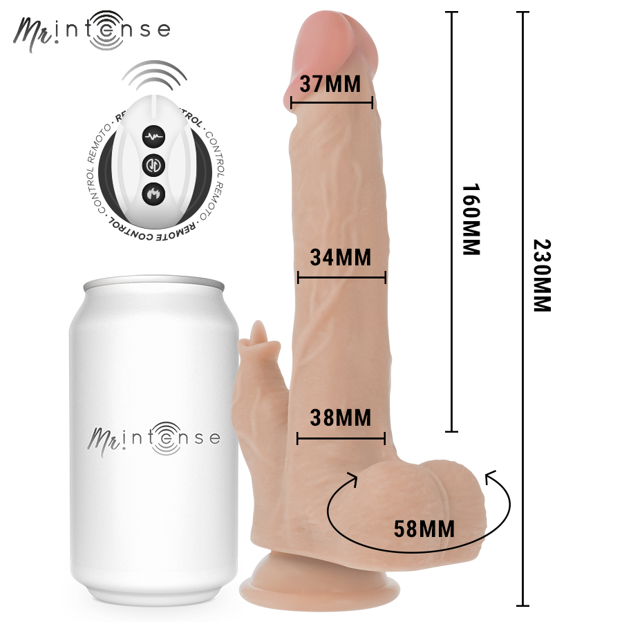 MR INTENSE - REDFORD PÊNIS REALISTA CONTROLE REMOTO 23 CM -O- 3,5 CM
