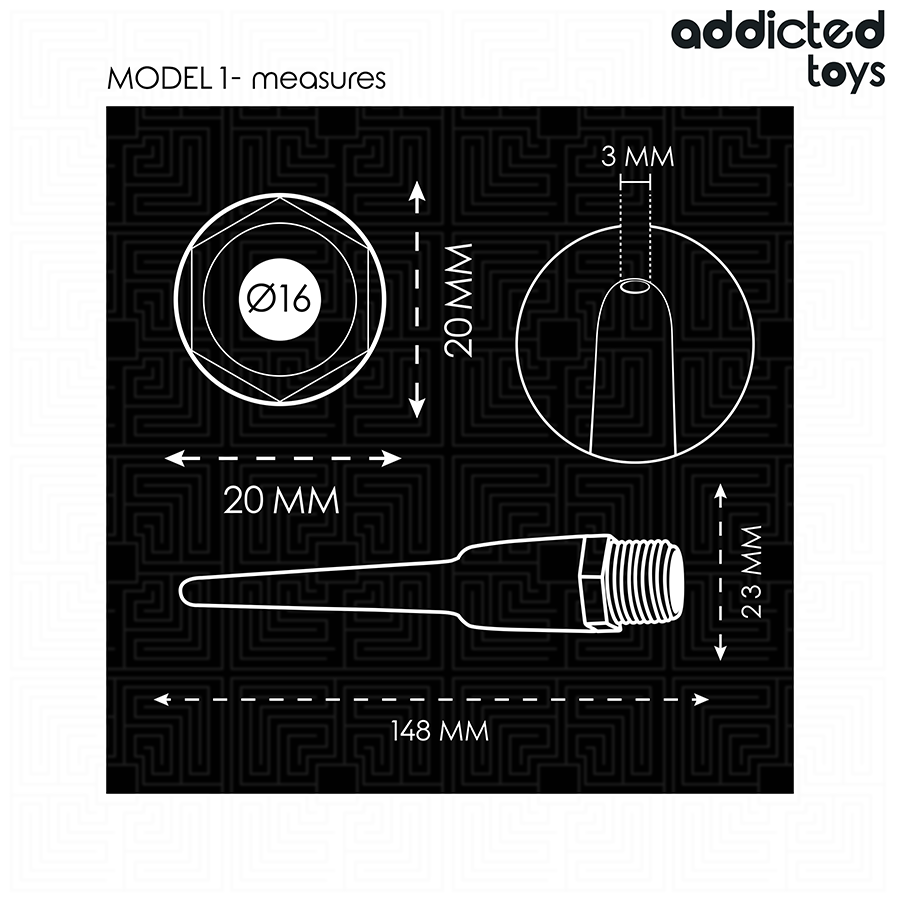 ADDICTED TOYS - LIMPADOR ANAL COM ADAPTADOR UNIVERSAL MODELO 1