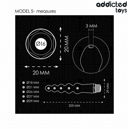 ADDICTED TOYS - LIMPADOR ANAL COM ADAPTADOR UNIVERSAL MODELO 5