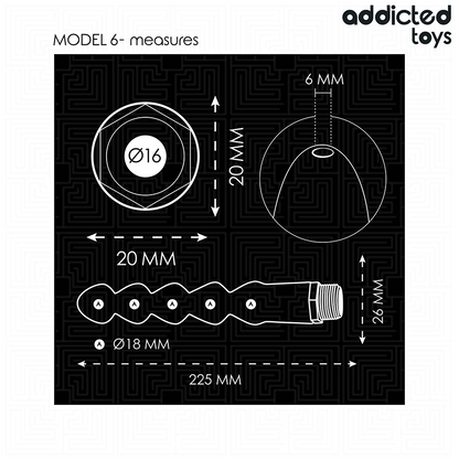 ADDICTED TOYS - LIMPADOR ANAL COM ADAPTADOR UNIVERSAL MODELO 6