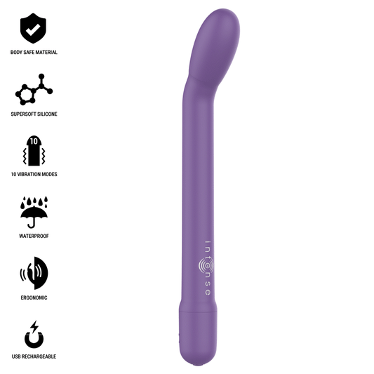INTENSE - ESTIMULADOR DE PONTO G RECARREGÁVEL KARLIE ROXO