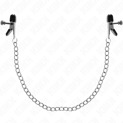 KINK - PINÇAS DE CORRENTE PLANA PRATA 34 CM