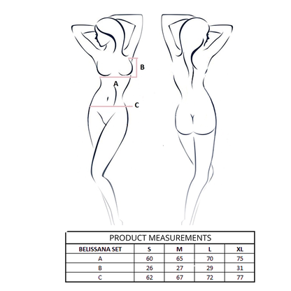 PASSION - CONJUNTO DE SUTIÃ + TANGA BELISSANA VIOLETA L/XL