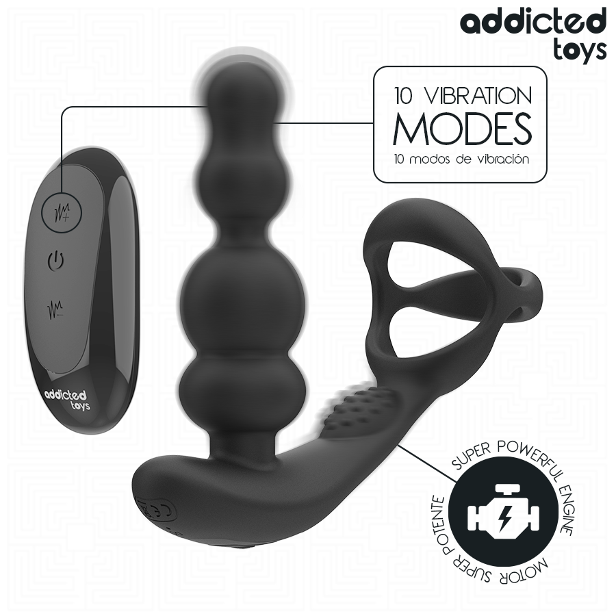ADDICTED TOYS - MASSAGEADOR DE PRÓSTATA GIRATÓRIO COM CONTROLE REMOTO