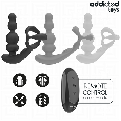 ADDICTED TOYS - MASSAGEADOR DE PRÓSTATA GIRATÓRIO COM CONTROLE REMOTO