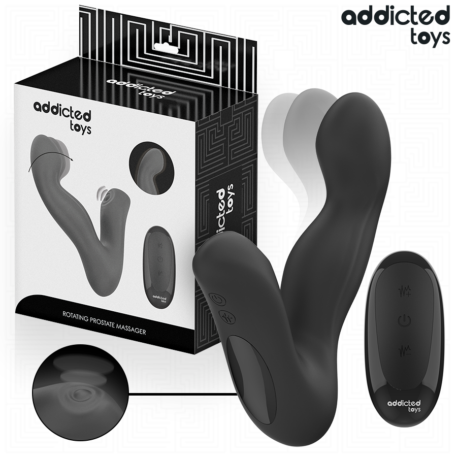 ADDICTED TOYS - MASSAGEADOR DE PRÓSTATA OSCILANTE COM MODO DE PULSAÇÃO E CONTROLE REMOTO