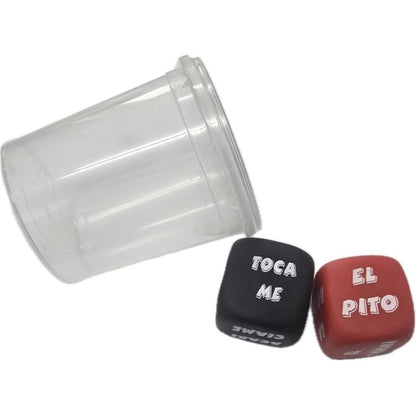 DIABLO PICANTE - JOGO DE DADOS VERBO + PARTE DO CORPO COM COPO