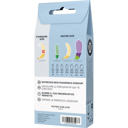 MISTER SIZE - KIT DE TESTE COM 3 CAMISINHAS DE TAMANHOS DIFERENTES + FITA MÉTRICA