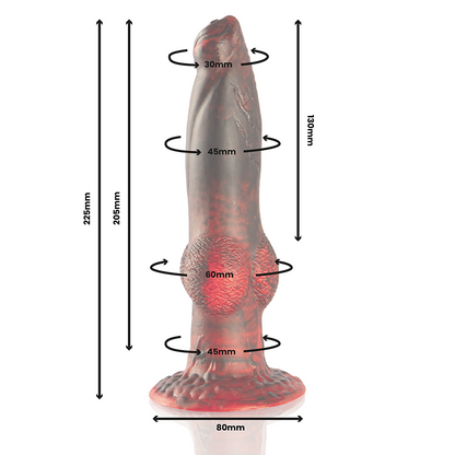 EPIC - PROMETHEUS DILDO TITAN EM CHAMAS CONTROLE REMOTO RECARREGÁVEL