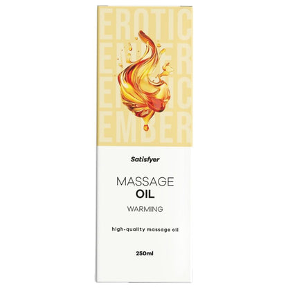 SATISFYER  - ÓLEO DE MASSAGEM AQUECEDOR DE ALTA QUALIDADE 250 ML