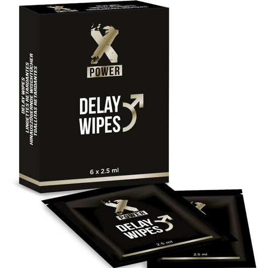 X POWER - DELAY WIPES 6 UNIDADES