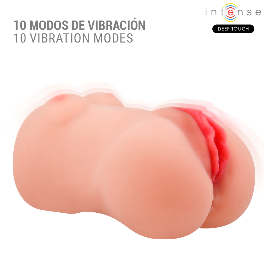 INTENSE DEEP TOUCH - MASTURBADOR VIBRATÓRIO E DE SUCÇÃO CATHERINE COM VOZ