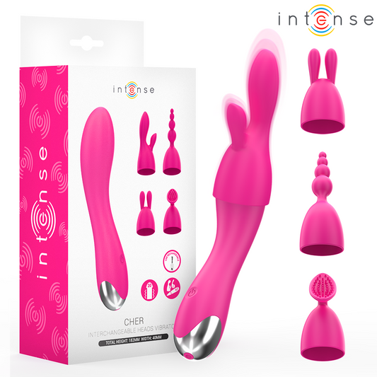 INTENSE - VIBRADOR CHER COM 20 PADRÕES E CABEÇAS INTERCAMBIÁVEIS