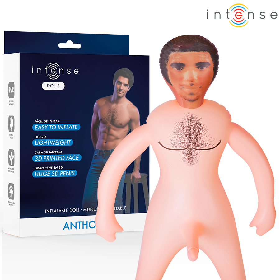 INTENSE DOLLS - BONECA INFLÁVEL ANTHONY COM PÊNIS 3D