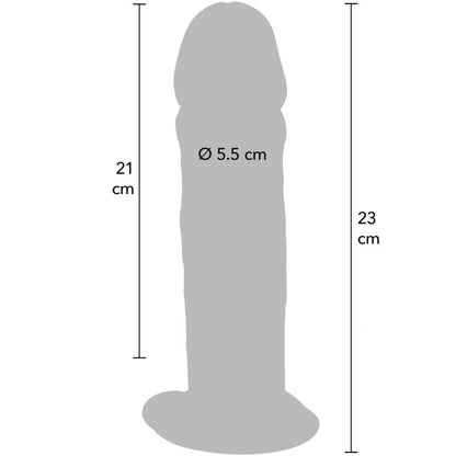 GET REAL - PÊNIS DE TPE DELUXE DE DUPLA DENSIDADE E ESPESSURA, 23 CM