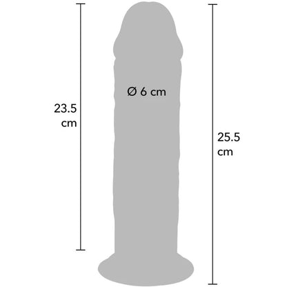 GET REAL - PÊNIS DE TPE DELUXE DE DUPLA DENSIDADE E ESPESSURA, 25,5 CM