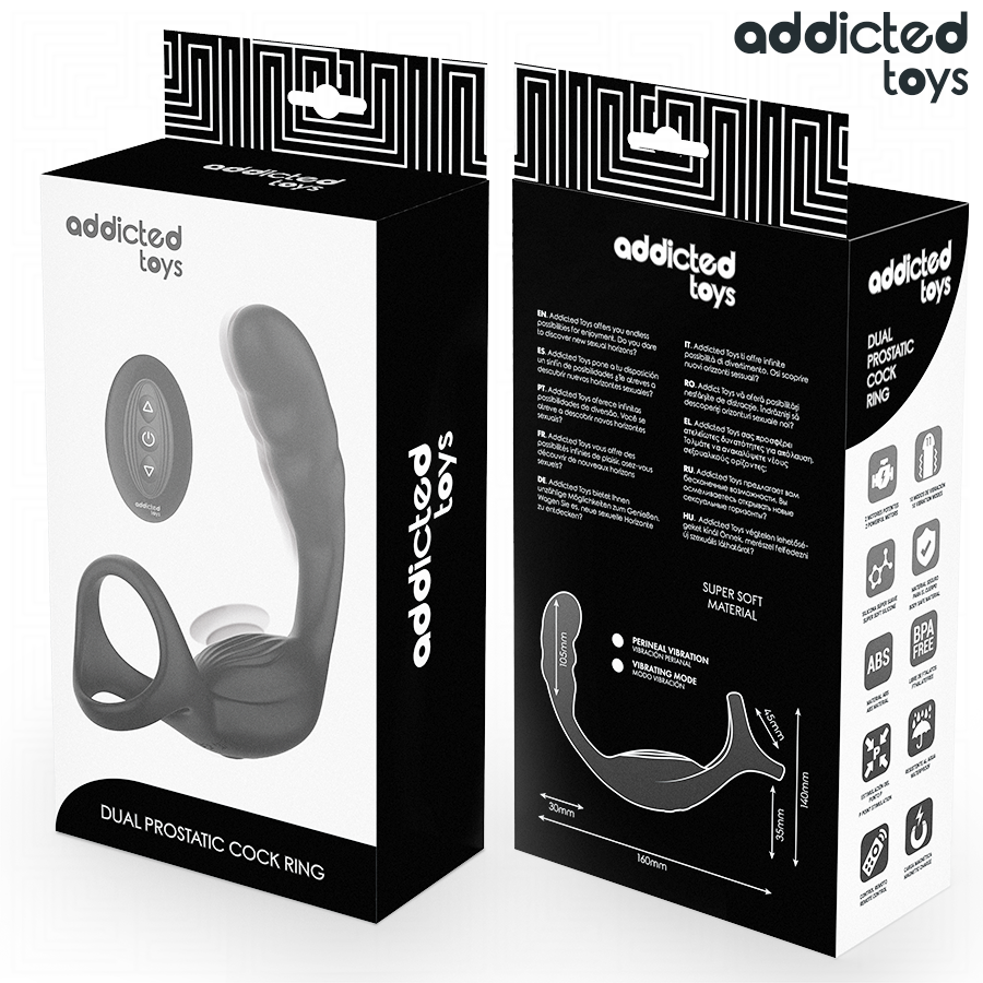 ADDICTED TOYS - ANEL PENIANO DUPLO PARA PRÓSTATA COM CONTROLE REMOTO