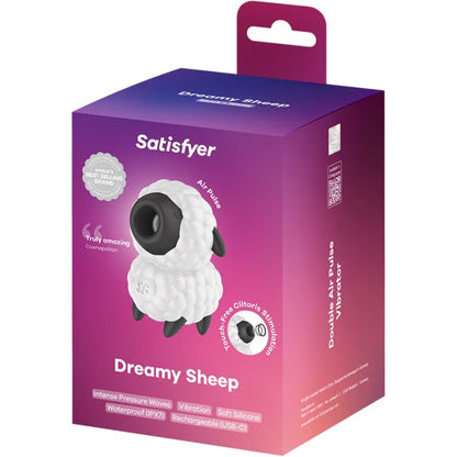 SATISFYER - VIBRADOR E ESTIMULADOR DE PULSO DE AR EM FORMA DE OVELHA SONHADORA