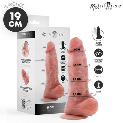 MR INTENSE - SPENCER PÊNIS PEQUENO ULTRARREALISTA COM TESTÍCULOS 19 CM