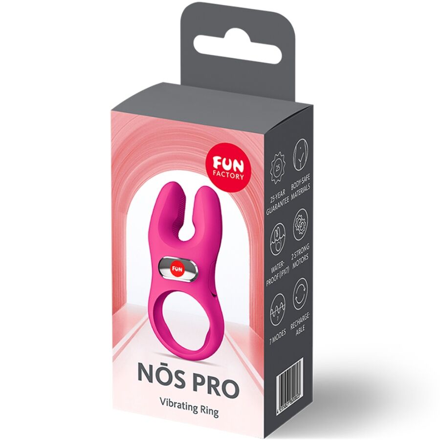FUN FACTORY - ANEL PENIANO VIBRATÓRIO NOS PRO MAGENTA - Infernum Store