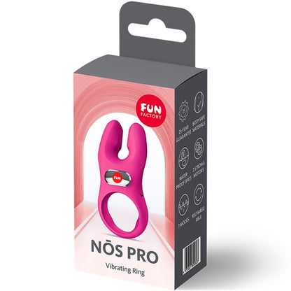 FUN FACTORY - ANEL PENIANO VIBRATÓRIO NOS PRO MAGENTA - Infernum Store