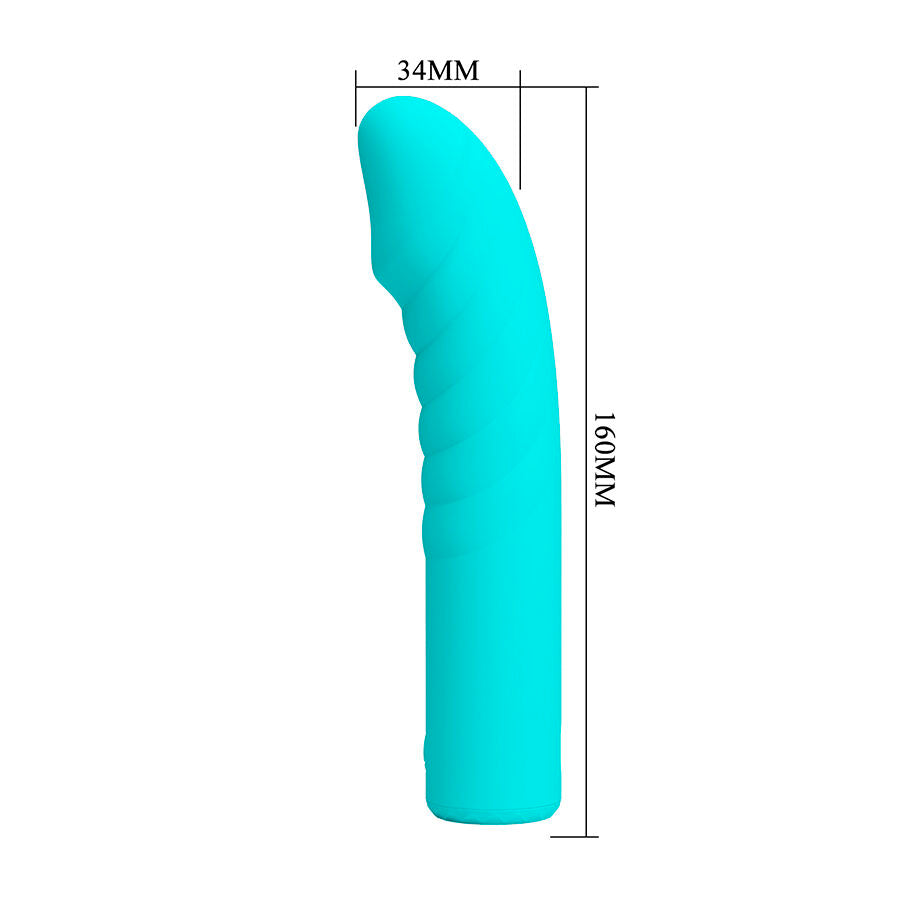 PRETTY LOVE - RYLAN VIBRADOR AZUL PARA PONTO G - Infernum Store