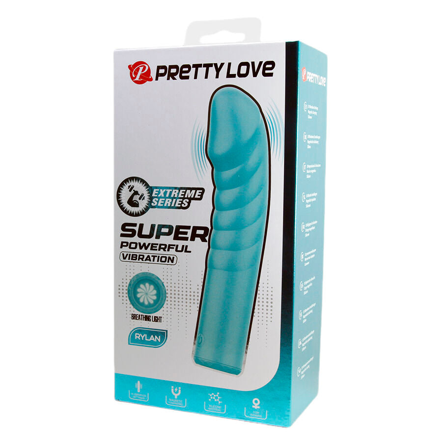 PRETTY LOVE - RYLAN VIBRADOR AZUL PARA PONTO G - Infernum Store