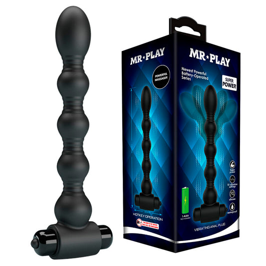 MR PLAY - MASSAGEADOR DE PLUG ANAL VIBRATÓRIO - Infernum Store