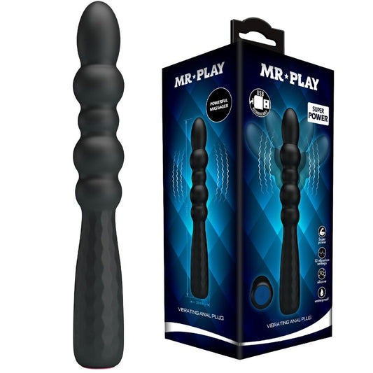 MR PLAY - PLUG ANAL VIBRATÓRIO FLEXÍVEL - Infernum Store